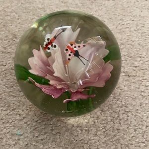 Pink Flower Paperweight